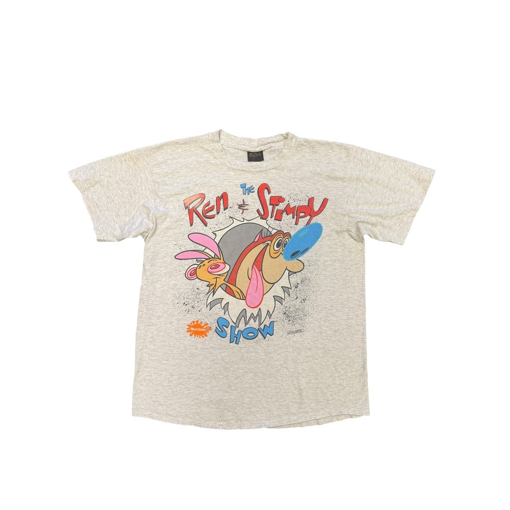 Changes Ren & Stimpy Shirt Men XL Grey Good Vintage 1991 Nickelodeon Graphic Tee